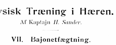 Fysisk Træning i Hæren VII