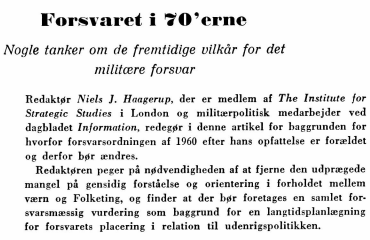 Forsvaret i 70’erne