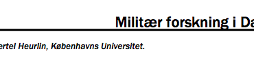 Militær forskning i Danmark