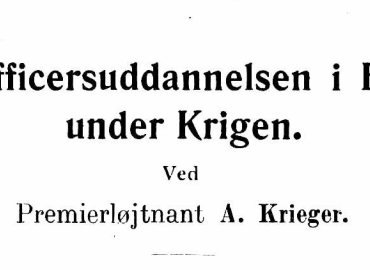 Underofficersuddannelsen i England under Krigen