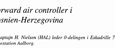 Forward air controller i Bosnien-Herzegovina