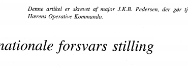 Det nationale forsvars stilling