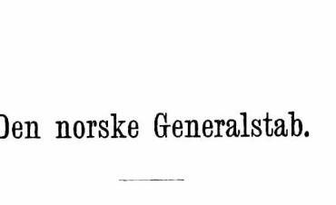 Den norske Greneralstab