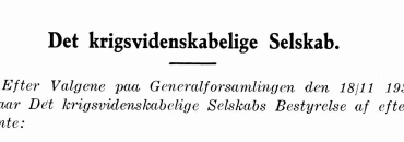 Det Krigsvidenskabelige Selskabs Bestyrelse 1935