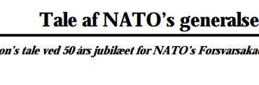 Tale af NATO’s generalsekretær