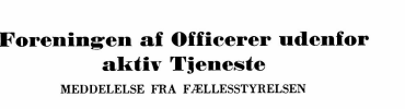 Foreningen af Officerer udenfor aktivtjeneste