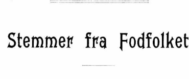 Stemmer fra Fodfolket