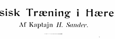 Fysisk Træning i Hæren
