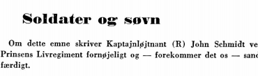 Soldater og søvn