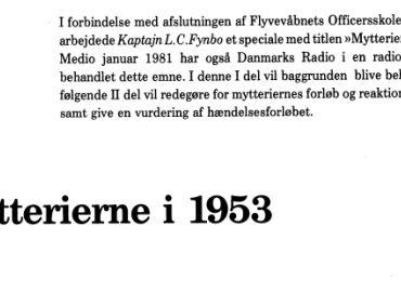 Mytterierne i 1953 - Del 1