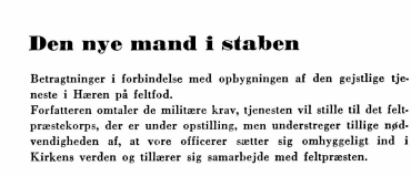 Den nye mand i staben