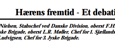 Hærens fremtid - Et debatindlæg