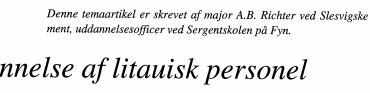 Uddannelse af litauisk personel