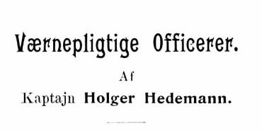 Værnepligtige Officerer