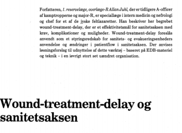Wound-treatment-delay og sanitetsaksen