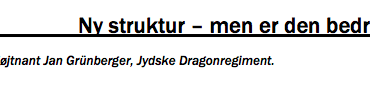 Ny struktur – men er den bedre?