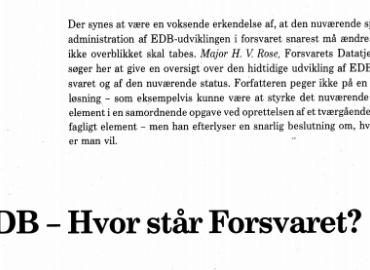 EDB - Hvor står Forsvaret?