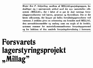 Forsvarets lagerstyringsprojekt „Millag”
