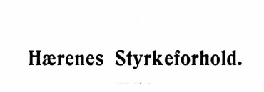 Hærenes Styrkeforhold