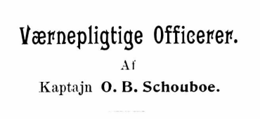 Værnepligtige Officerer