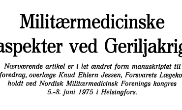 Militærmedicinske aspekter ved Geriljakrig