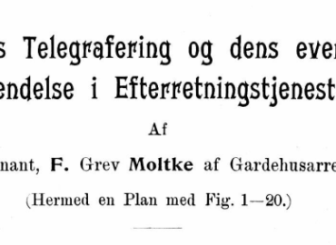 Traadløs Telegrafering og dens eventuelle Anvendelse i Efterretningstjenesten