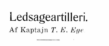 Ledsageartilleri